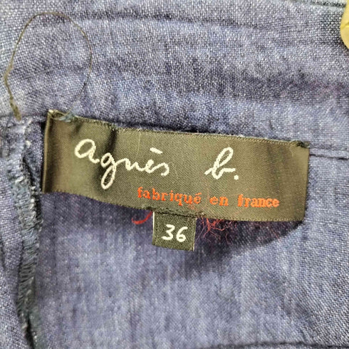 アニエスベー agnes b. サンライズ期 リネン ストレートパンツ レディース JPN:36