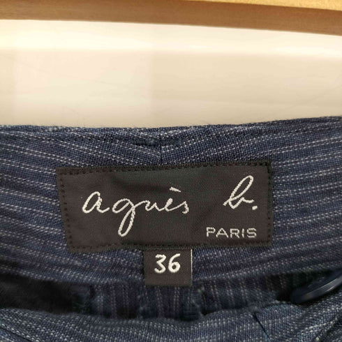 アニエスベー agnes b. PARIS サンライズ期 リネン ストライプ パンツ レディース JPN:36