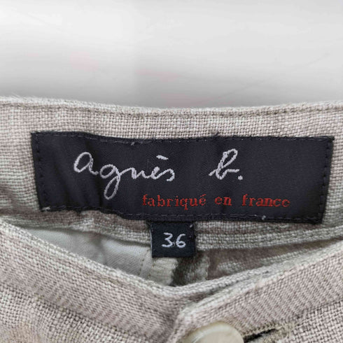 アニエスベー agnes b. サンライズ期 リネン ストレートパンツ レディース JPN:36