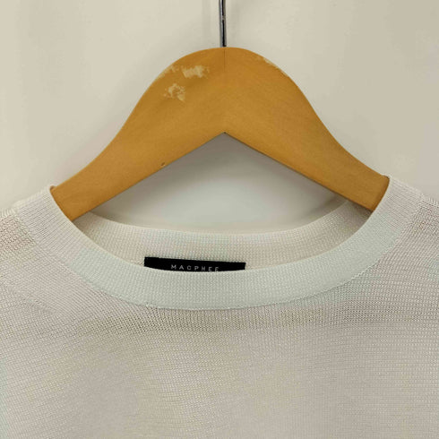 マカフィー MACPHEE クロップド丈 メッシュ切替 クルーネックTシャツ レディース import:S