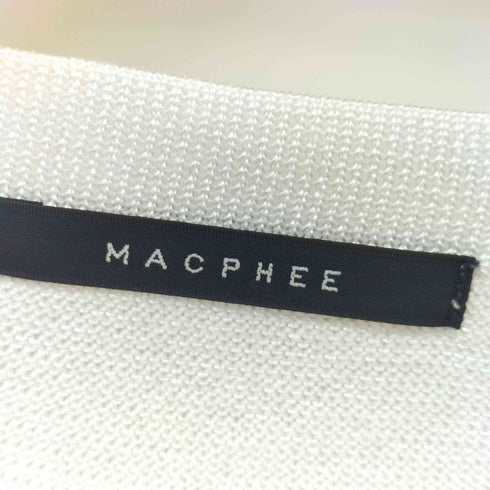 マカフィー MACPHEE クロップド丈 メッシュ切替 クルーネックTシャツ レディース import:S