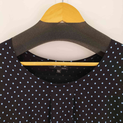 アニエスベー agnes b. PARIS サンライズ期 ドットデザイン S/S Tシャツ レディース T2