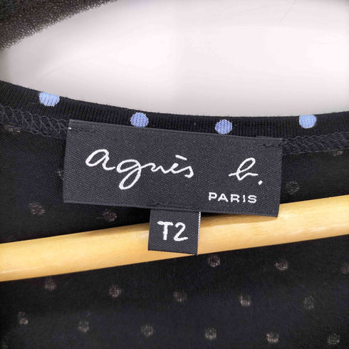 アニエスベー agnes b. PARIS サンライズ期 ドットデザイン S/S Tシャツ レディース T2
