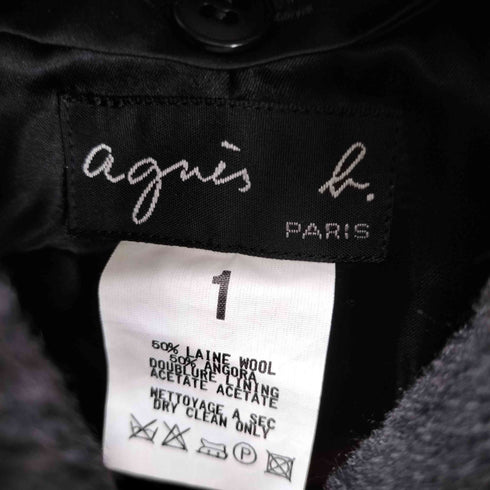 アニエスベー agnes b. Angola アンゴラ混 ロングコート サンライズ レディース JPN:1