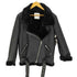 ザラ ZARA フェイクムートン ジャケット ボア ライダース ジャケット レディース import:L