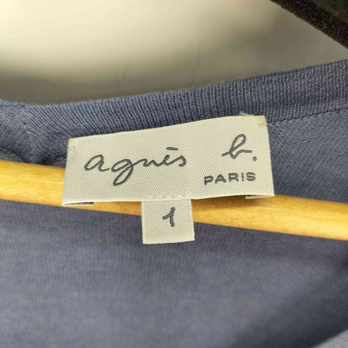 アニエスベー agnes b. PARIS サンライズ期 白タグ リネン混 シルク混 s/s ワンピース レディース JPN:1