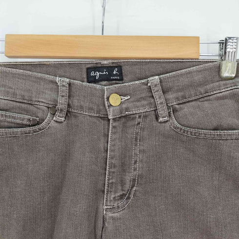 アニエスベー agnes b. PARIS サンライズ期 デニム クロップドパンツ レディース JPN:36