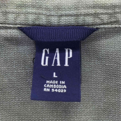 ギャップ Gap OLD 開襟 コットン 半袖シャツ メンズ import:L