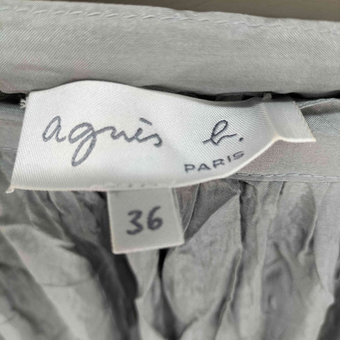 アニエスベー agnes b. PARIS サンライズ期 白タグ シルク s/s スカート レディース JPN:36
