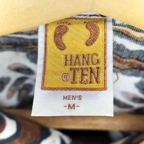 ハンテン HANG TEN 70s 総柄 フロントポケット アロハシャツ メンズ import:M