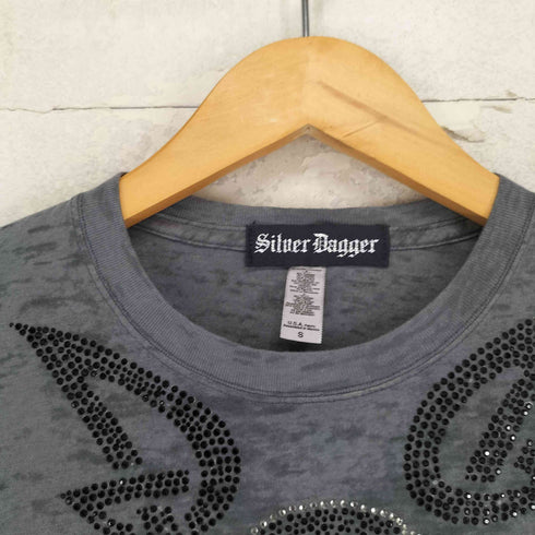 Silver Dagger スカル ラインストーン クルーネックTシャツ Y2K レディース JPN:S