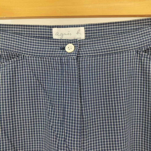 アニエスベー agnes b. PARIS サンライズ期 白タグ チェック ストレートパンツ レディース JPN:38