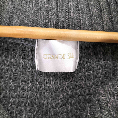 GRANDE ELL フェイクファー トグルボタン ボタンレスカーディガン レディース 3L