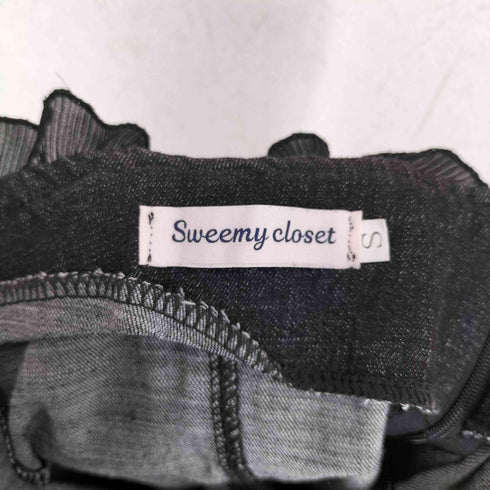 SWEEMY CLOSET フロントフック フリル デニムワンピース sweet レディース S
