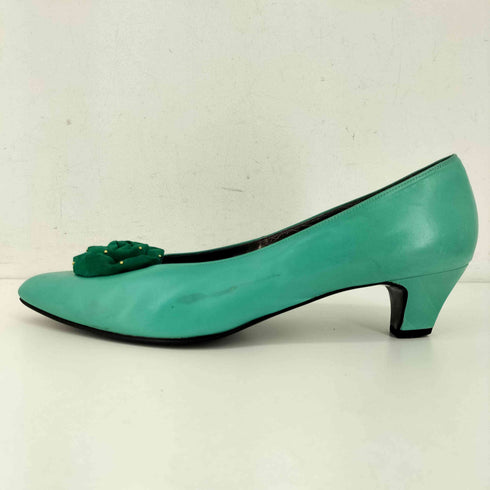 イヴサンローラン Yves Saint Laurent 花デザイン ヒールパンプス レディース 38 1/2