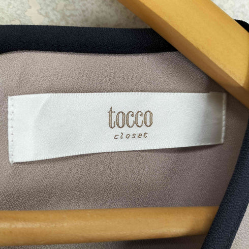 トッコクローゼット tocco closet デザインボタン レース切替シャツワンピース レディース M