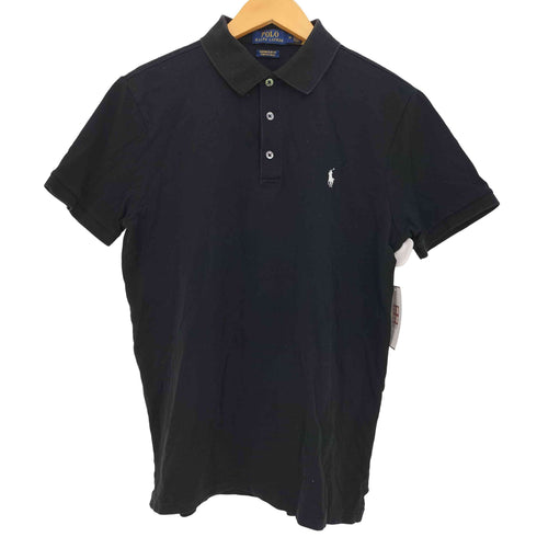 ポロラルフローレン POLO RALPH LAUREN 現行QR タグ CUSTOMSLIM FIT STRETCH MESH ポニー刺繍 半袖ポロシャツ メンズ import:M