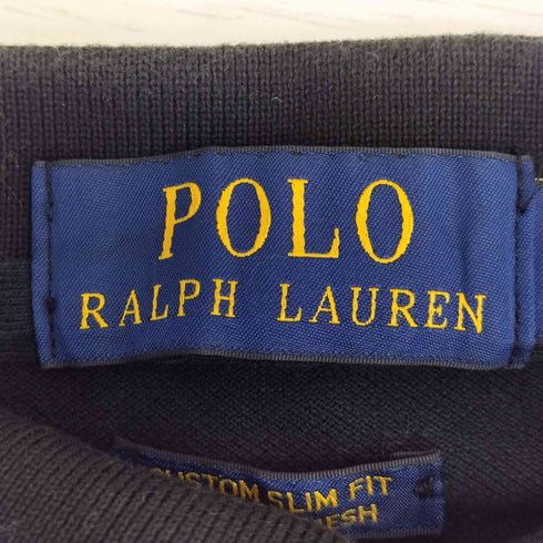 ポロラルフローレン POLO RALPH LAUREN 現行QR タグ CUSTOMSLIM FIT STRETCH MESH ポニー刺繍 半袖ポロシャツ メンズ import:M