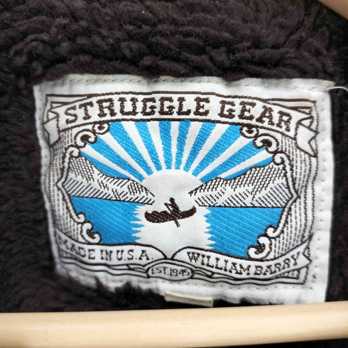 Struggle gear 70S USA製 細畝 コーデュロイ ジップアップ ブルゾンジャケット メンズ US:44