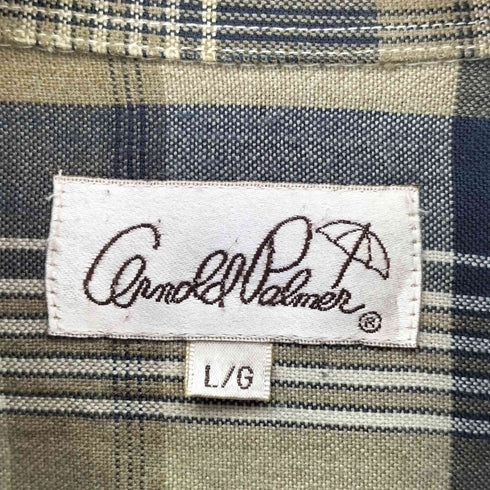 アーノルドパーマー Arnold Palmer アクリルレギュラーカラーチェックシャツ メンズ import:L