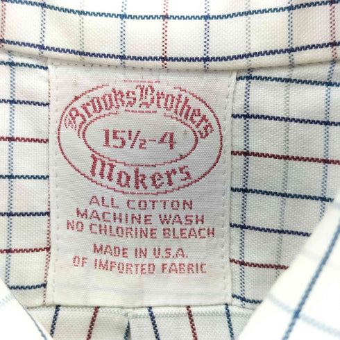 ブルックスブラザーズ BROOKS BROTHERS 90S USA製 Makers ボタンダウンコットンチェックシャツ メンズ 15 1/2-4