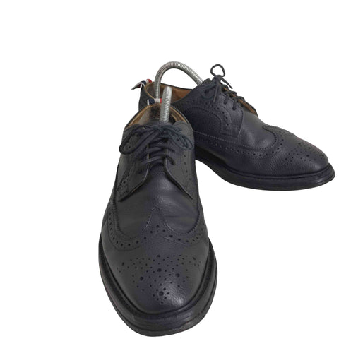 トムブラウン THOM BROWNE シボ レザー ウイングチップドレスシューズ メンズ US:7