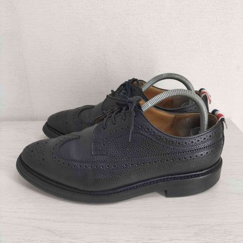 トムブラウン THOM BROWNE シボ レザー ウイングチップドレスシューズ メンズ US:7