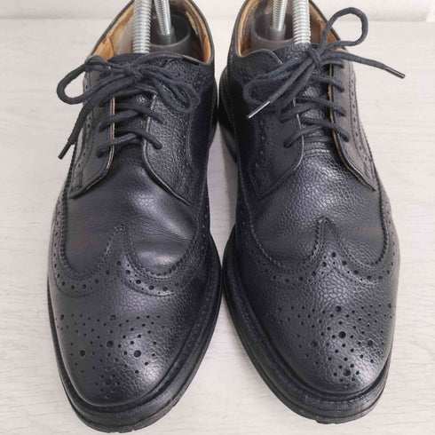 トムブラウン THOM BROWNE シボ レザー ウイングチップドレスシューズ メンズ US:7