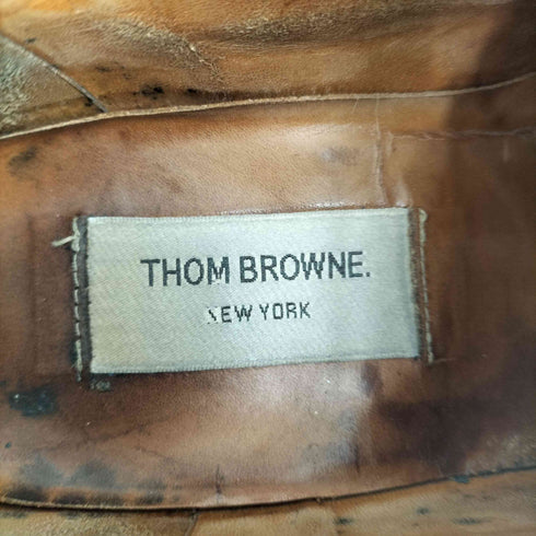 トムブラウン THOM BROWNE シボ レザー ウイングチップドレスシューズ メンズ US:7