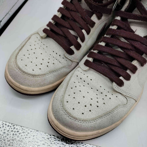 ナイキ NIKE × A Ma Maniere Nike Air Jordan 1 Retro High OG Sail and Burgundy アママニエール エアジョーダン1 レトロ ハイ メンズ JPN:27