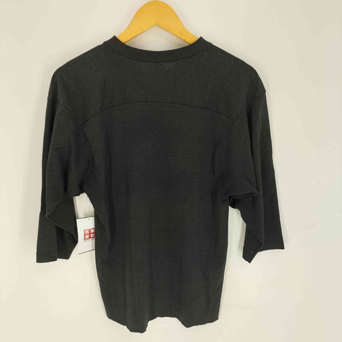 ミラー MILLER 90S USA製 フットボールチーム カレッジ ロゴ プリント 七分袖 Vネック Tシャツ メンズ import:M