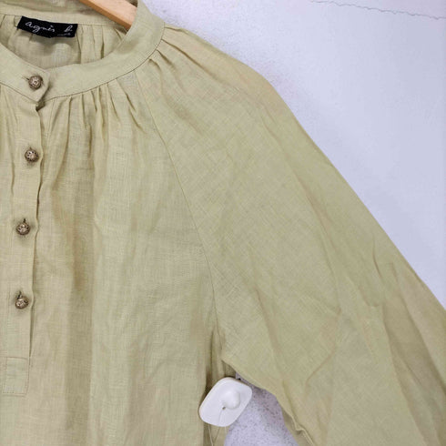 アニエスベー agnes b. PARIS サンライズ期 リネン ボタン シャツ レディース JPN:36