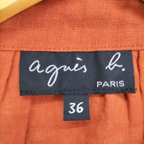 アニエスベー agnes b. PARIS サンライズ期 リネン ボタン ワンピース レディース JPN:36
