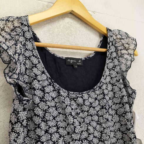 アニエスベー agnes b. PARIS サンライズ期 花柄 タンクトップ レディース JPN:1
