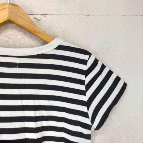 アニエスベー agnes b. PARIS サンライズ期 白タグ ボーダー S/S Tシャツ レディース T2