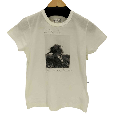アニエスベー agnes b. PARIS サンライズ期 白タグ 両面ロゴデザイ Tシャツ レディース T1