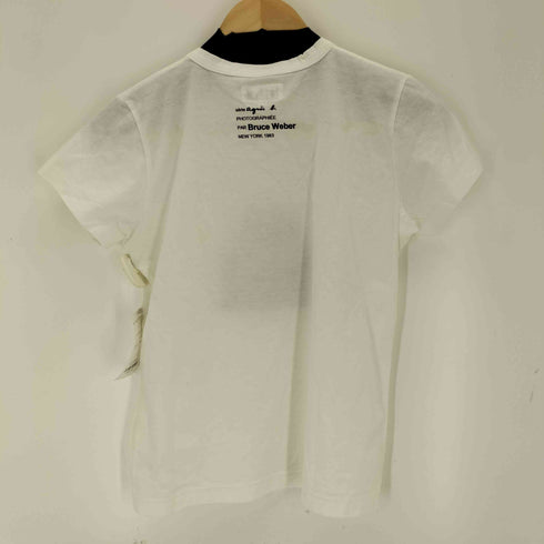 アニエスベー agnes b. PARIS サンライズ期 白タグ 両面ロゴデザイ Tシャツ レディース T1