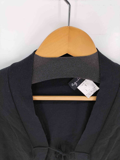 アニエスベー agnes b. PARIS サンライズ期 CASHMERE SILK S/S カーディガン レディース JPN:1