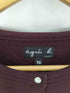 アニエスベー agnes b. PARIS サンライズ期 ボタン カーディガン レディース T2