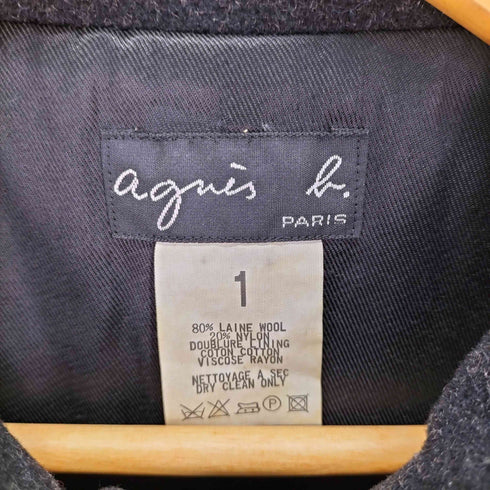 アニエスベー agnes b. PARIS サンライズ期 ボタン ハーフコート レディース JPN:1
