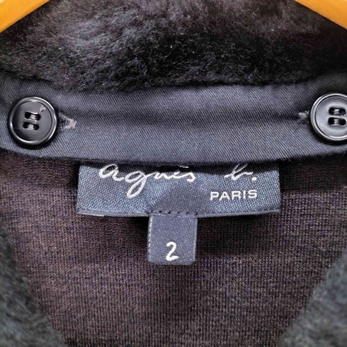 アニエスベー agnes b. PARIS サンライズ期 シルク混 ファーコート レディース JPN:2