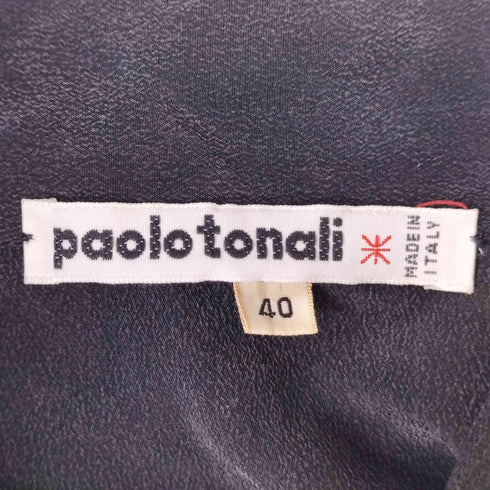 paolo tonali イタリア製 シルクチャイナシャツ スカートセットアップ レディース 40/44