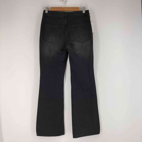 GO JEANS ウォッシュ加工 セミフレア デニムパンツ レディース JPN:M