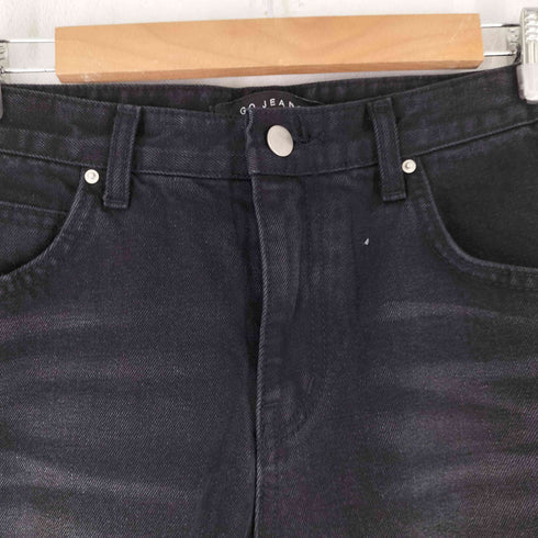 GO JEANS ウォッシュ加工 セミフレア デニムパンツ レディース JPN:M
