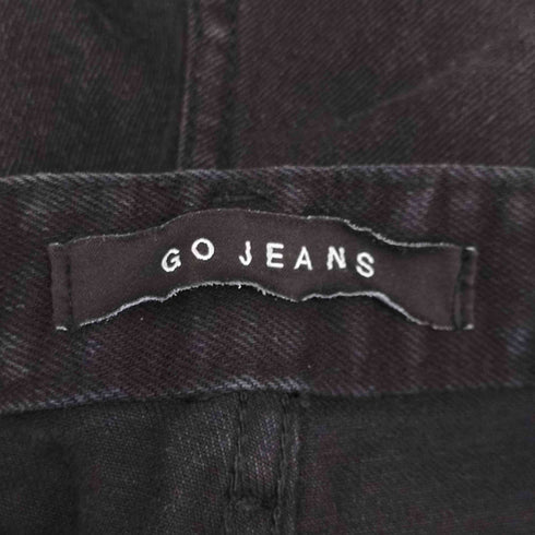 GO JEANS ウォッシュ加工 セミフレア デニムパンツ レディース JPN:M