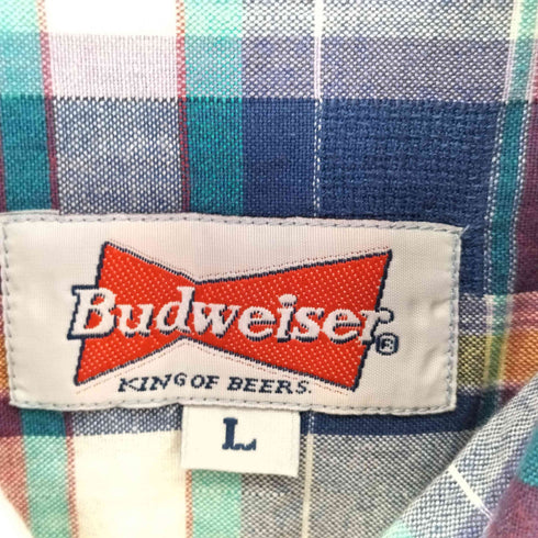 バドワイザー Budweiser 90s バンガムチェック BDシャツ メンズ JPN:L