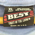 フルーツオブザルーム FRUIT OF THE LOOM BEST 80-90S ボディ USA製 キャラクター プリント S/S Tシャツ 裾袖シングル メンズ import:XL