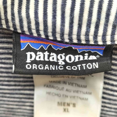 パタゴニア patagonia 15SS ORGANIC COTTON オーガニック コットン S/S ボーダー ポロ シャツ メンズ import:XL