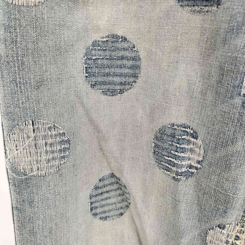 オゾンロックス OZONE ROCKS ドット 刺繍 加工 ストレート デニム パンツ Y2K メンズ JPN:S