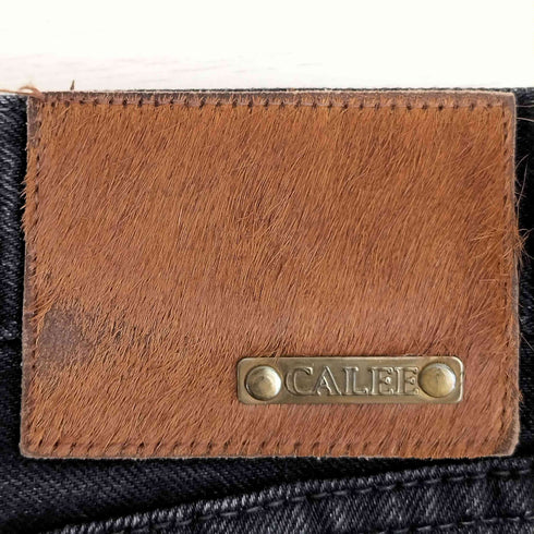 キャリー CALEE バックロゴプレート セルビッチ 赤耳 ジッパーフライ ストレートデニム メンズ